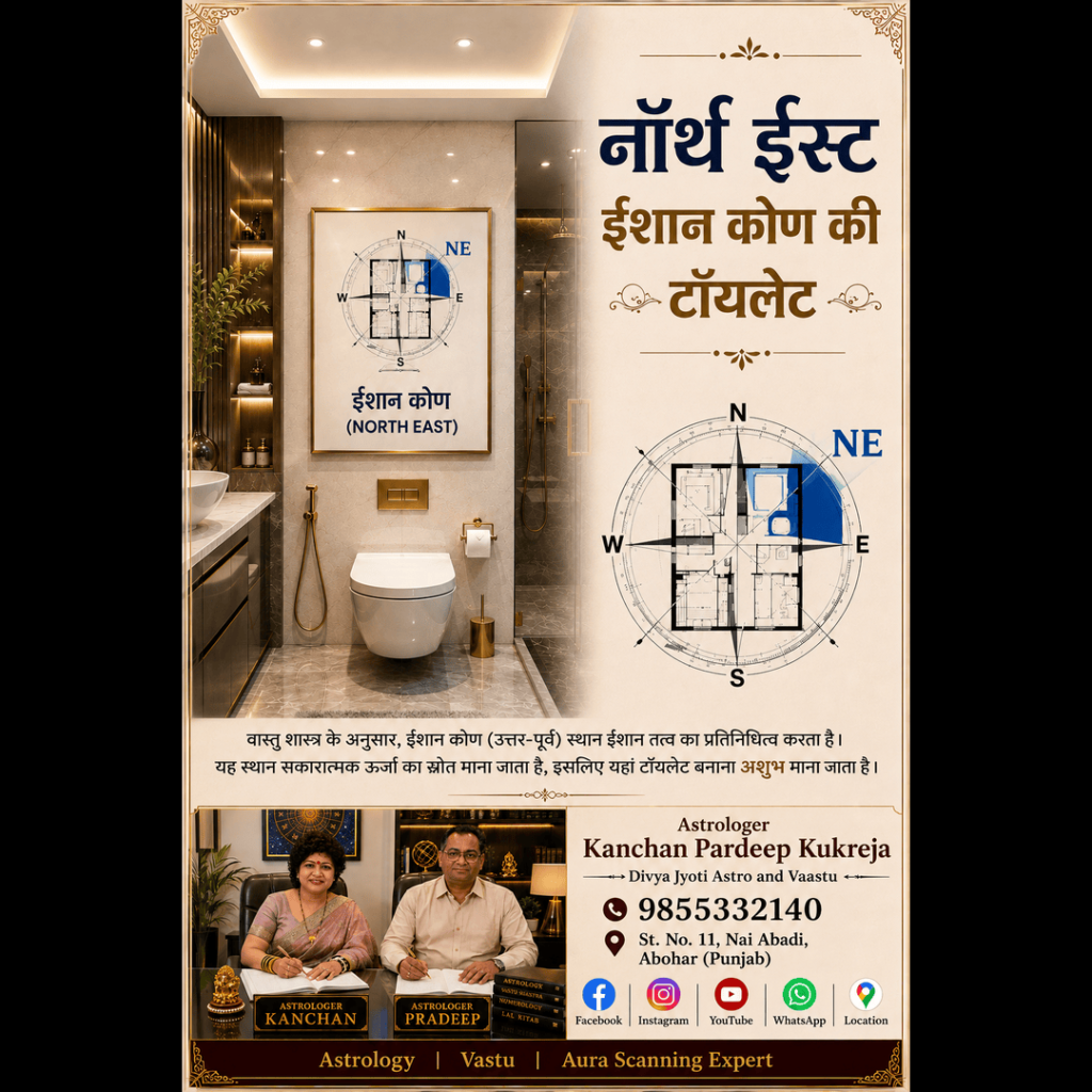 ईशान कोण (उत्तर-पूर्व) में टॉयलेट: नुकसान और अचूक उपाय